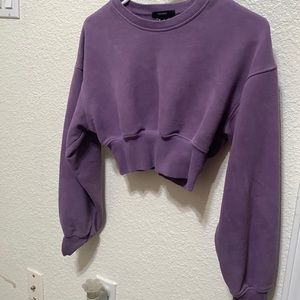 Purple F21 Sweater Crop Final Sale